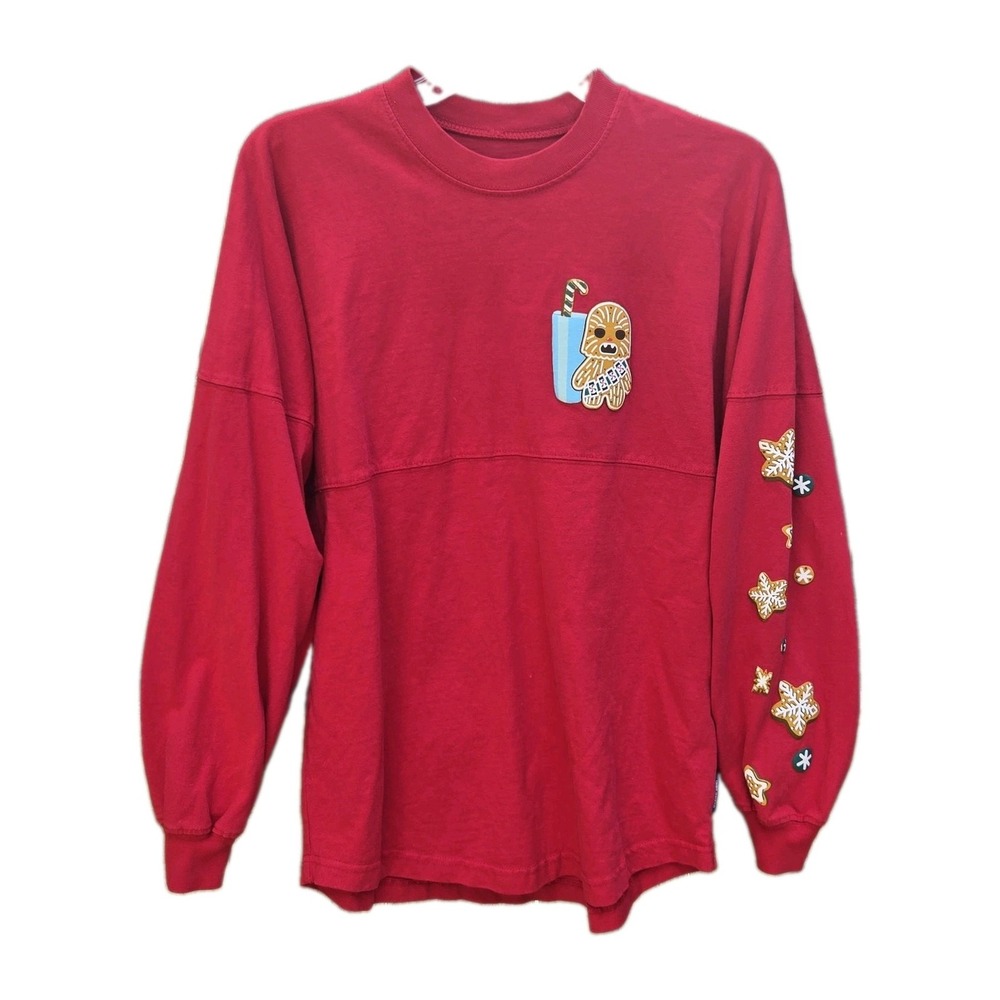 Disney Parks XS Star Wars Christmas Spirit Jersey Shirt Gingerbread Chewbacca